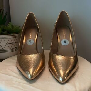 BCBG Gold Heels